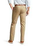 Dockers Men's Straight Fit Signature Lux Cotton Stretch Pant, New British Khaki, 36W x 30L