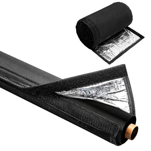 Nkiy Quen 3 Layers HVAC Copper Pipe Insulation Cover,72x10.2 Inch 600D Oxford AC Pipe Insulation Covers for Outside,Flexible Copper Line Insulation Sleeve for Central Air Conditioning Mini Splits