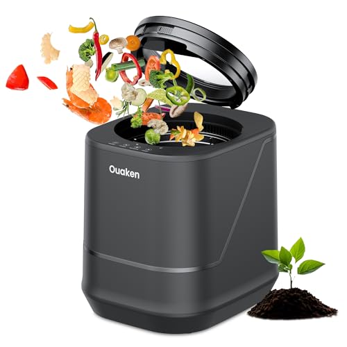 Electric Composter for Kitchen - 4L Countertop Indoor Compost Bin Smart Odorless Turn Kitchen Waste into Fertilizer Compost Maker, Low Noise, Auto-Clean, 2025 Newer Home Food composting Machine Gifts