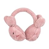 Surblue Cute bunny Animal Earmuffs Winter Warm Outdoor Ear Covers Adjustable Headband Fur Ear Warmer, Pink