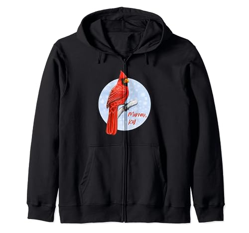 Murray, KY Pride Red Cardinal Birder, Birdwatching Zip Hoodie