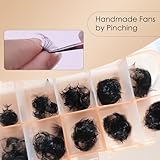 Veritee 1000pcs 20D D Curl Mix9-16 Handmade Pinching Fake False Eye Lash Pre Pro Made Mega Volume Promade Loose Premade Lash Fans Eyelash Extensions