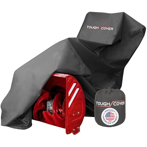 Tough Cover Snow Blower Cover - Heavy Duty 600D Marine Grade Fabric (Black) - Universal Waterproof Outdoor Protection Against UV, Dust, Dirt, Wind