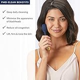 PMD Beauty: Electric Facial Cleansing Brush - Smart Facial Device with Silicone Brush & Anti-Aging Massager, Navy with Remove Balm