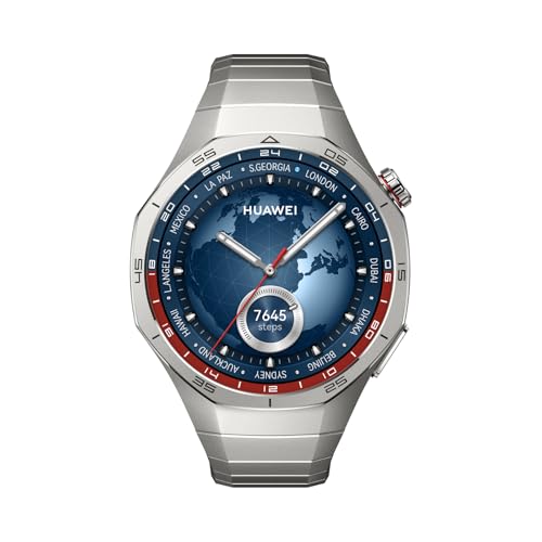 HUAWEI Watch GT 5 Pro 46 mm Smartwatch, Sharp-Edged Design, up to 14 Days Battery Life, Pro-Level Sports Watch, Health Tracking, Compatible with iOS and Android, Titanium (GT 5 Pro 46 mm, Titanium)