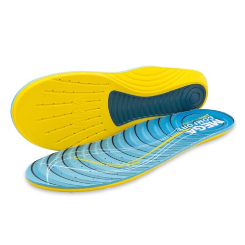 MEGAComfort Ergonomic Insoles for Men and Women - Breathable Anti-Fatigue Memory Foam - Fits Running or Casual Safety Shoes