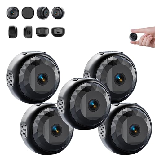 Mini Wireless WiFi 1080p Hd,Mini Security Camera, with Audio/Video,Night Vision Cam for Home Office Car，Small WiFi (5PCS)