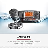 Cobra MR F77B GPS Fixed Mount VHF Marine Radio – 25 Watt VHF, Built-In GPS Receiver, Submersible, LCD Display, Noise Cancelling Mic, NOAA Weather, Signal Strength Meter, Scan Channels, Black/Grey