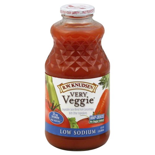 Knudsen Juice-Very Veggie/Low Salt(95% Organic), 32-Ounce (Pack of 6)