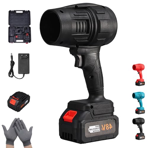 Seese Pro Blower, 2025 New Leaf Blower Cordless, 32000 RPM Ultra-Light & Ultra-Power Blowercordless Turbo Super Power Air Duster,for Car, Yard, Patio Cleaning, Camping (Black 1 Batteries)
