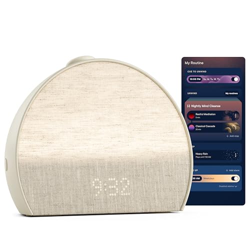 Hatch Restore 3 Sunrise Alarm Clock, Sound Machine, Smart Light (Putty) - White Noise, Screen-Free Sleep Routine