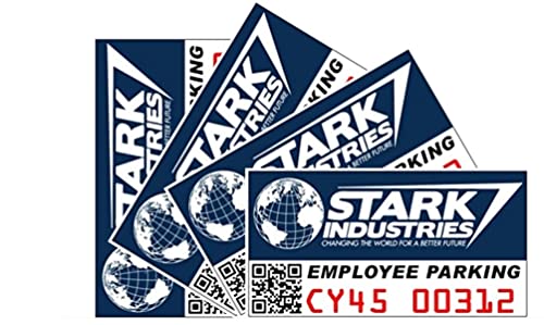 Stark Industries Parking Stickers, Set of 4