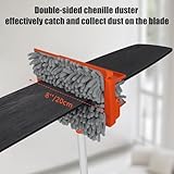 Qaestfy Ceiling Fan Cleaner Duster with 62.5‘’ Extendable Long Handle Ceiling Fan Blade Cleaning Tool, Reusable Chenille & Microfiber Mop Head for Dusting Ceiling Fan Baseboard Wall Floor