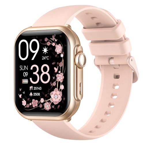 Banlvs Smart Watches for Men Women: Smart Watch with 1000mAh 100 Day Battery Life Bluetooth Call Heart Rate Blood Pressure SpO2 Sleep Monitor 120+ Sports 5ATM Pedometer for iPhone Android Phones
