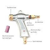 Sand Blaster Gun, Sandblasting Sandblaster Gun Kit for Sandblast Blast Cabinet with 5Pcs Ceramic Nozzles