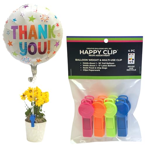 Happy Clip - 9 gram Balloon Weight and Multi-use Clip - 4 ct.