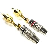 CESS RCA Plug Solder Gold Audio Video Connectors (10 Pack)