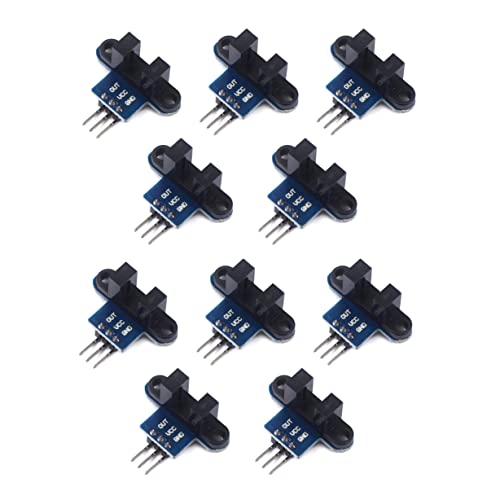 Teyleten Robot IR Infrared Slotted Optical Optocoupler Module Speed Measuring Sensor 3.3V to 5V Photo Interrupter Sensor for Arduino 10pcs