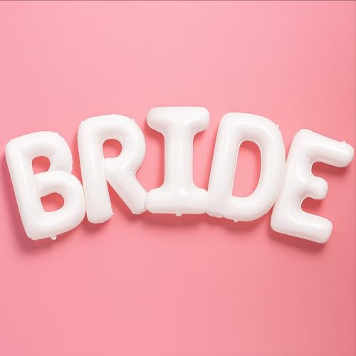 KatchOn, Giant Bride Balloons White - 40 Inch | Bachelorette Party Decorations | White Bride Balloons for Bridal Shower Decorations | Bridal Shower Balloon | Bachelorette Balloon
