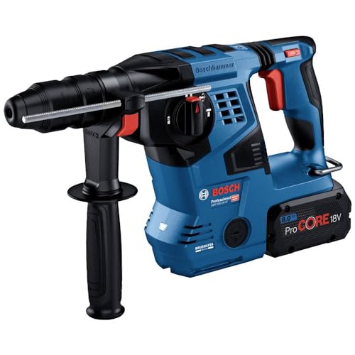 Bosch Professional 18V System Cordless Rotary Hammer GBH 18V-28 CF (with SDS Plus, 3.3 J Impact Energy, incl. Quick Change Chuck, Vibration Control, Kickback Control, 3 Work Modes, in L-BOXX)