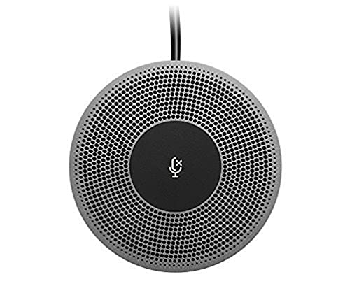 Logitech Expansion Mic for MeetUp, Plug-and-Play, Indicator Lights, Microphone Type Mono, Wideband, Noise Canceling, PC/Mac/Laptop/Macbook/Tablet - Black