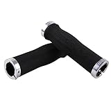 Propalm Handlebar Grips Soft Sponge Lock-on Grips for MTB Folding Bike Silver Color
