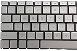 Yesvoo US Silver Backlit Keyboard for HP Pavilion X360 14-CD 14M-CD 14T-CD 14-CE 14-DK, P/N: NSK-XM3BW01 9Z.NF2BW.301 SG-93240-XUA SN6175BL