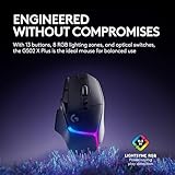 Logitech G502 X Plus Lightspeed Wireless Optical Mouse - LIGHTFORCE hybrid switches, LIGHTSYNC RGB, HERO 25K gaming sensor, compatible with PC - macOS/Windows - Black