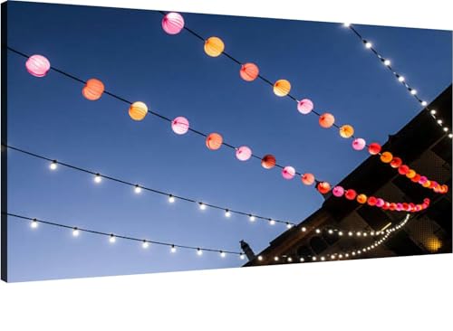 Canvas Wall Art for Living Room Bedroom Fair paper lanterns Big Large Wall Art Decor Framed Painting Wall Pictures Prints Artwork Office