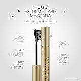 stila HUGE Extreme Lash Mascara, Intense Black | Volume, Full Length, Curl, Lift, No Clump, Crunch or Smudge | Lightweight, Long-Lasting Buildable Eye Makeup Formula | 0.44 Fl. Oz.