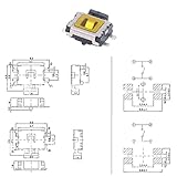 IPUDIS 10pcs Micro Switch SMD 4Pin New Switch Button Key for Mobile Phone 3.5×4.7