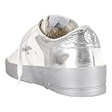 Golden Goose Women's Stardan Fashion Sneaker, White/Silver, 38