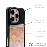 SHOWCASED Trading Card and Photo Phone Case Display fits iPhone 16 Pro | Compatible with All TCG, Trading Cards, Sports, One Piece, Magic The Gathering & More Black