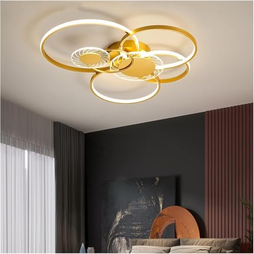 LED Modern Chandelier Lamp, Led Ceiling Lights Living Room Dining Room Lustre Modern Kitchen Ceiling Lamp Dimmable with Remote Lamparas De Techo,Hanging Light