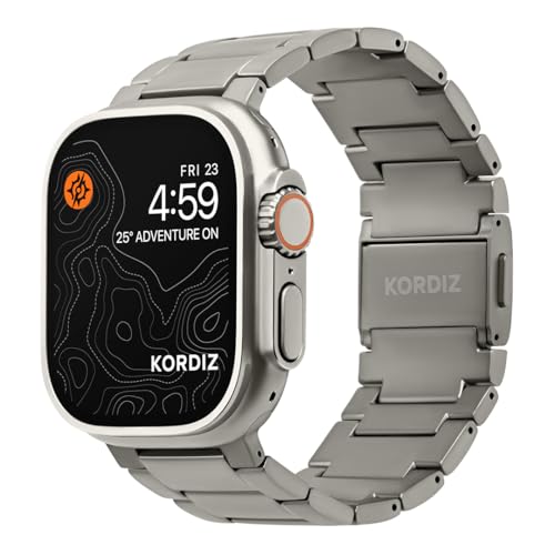 KORDIZ Titanium Watch Band T01 Pro (Max) - Fits Apple Watch ULTRA & ULTRA 2 (49mm) - Adjustable Titanium Apple Watch Band with Magnetic Clasp and DLC Scratch Resistant - Premium Color Matching Band