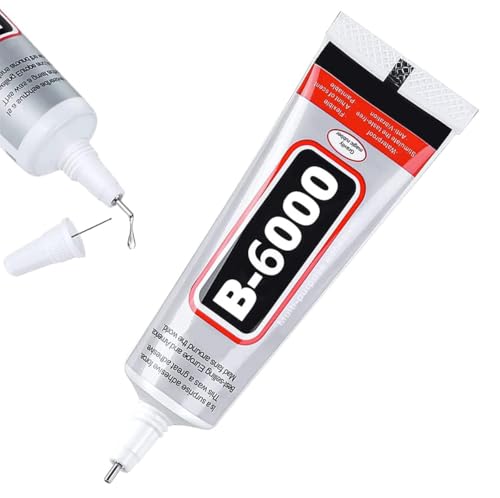 B6000 Jewelry Glue Clear for Rhinestone, Craft Adhesive Glue with Precision Tip, Multifunctional Glue for Rhinestones Crafts, Clothes Shoes, Fabric, Jewelry Making, Cell Phones (110 ml/ 3.7oz)