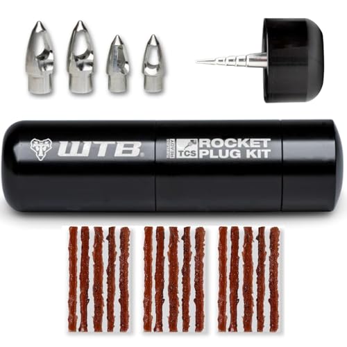 WTB Rocket Bicycle Tire Plug Kit, Easy Tubeless Repair for Mountain & Gravel Tires, Includes 15 Plugs & 4 Reusable Anchors