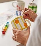 Pott'd Paintables Paint Your Own Mug Kit - DIY Mug Painting Kit for Adults. Ceramic Painting Kit for Adults Includes Mugs, Paints, Brushes and Painting Inspiration Guide