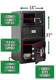 Templeton Standard Depository Drop Safe & Lock Box, Electronic Multi-User Keypad Combination Lock with Key Backup, Anti Fishing Security, 1.5 CBF Black