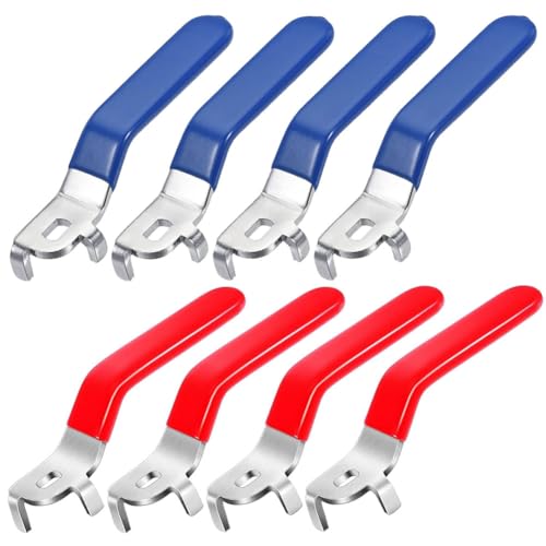 Caihongtang 8 Pcs Ball Valve Handle for Ball Valve Valve Handle Quarter Turn Spigot Handle,Hole Size 5 x 8 mm for Outdoor Faucet Replacement Repair(Red and Blue)