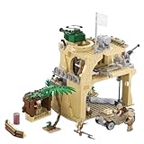 General Jim's Battle of Iwo Jima WW2 Military Brick Building Set - 1,124 Pieces | Historical Building Block Model Set | Includes Bunker, Vehicles, Soldiers, and Accessories