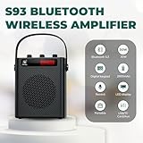 SANMIC 30W Wireless Voice Amplifier with Headset Microphone, Portable Bluetooth 5.3 PA System for Teachers, Personal Rechargeable Megaphone with Speaker for Teaching and Speaking in Classrooms s93