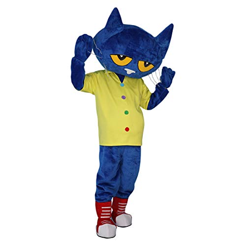 cartoon mascot Blue Cat Costume Fancy Dress Cosplay Character Design