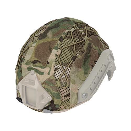 TOPTACPRO Tactical Helmet camo Cover for Fast Helmet in Size M/L, Paintball Shooting Gear - 500D Nylon -Without Helmet(camo)