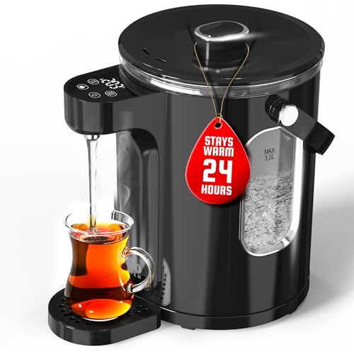 NELO Instant Hot Water Dispenser – 3L Electric Kettle, Hot Water Boiler with Digital Temperature Control, 13 Temp Presets, Removable Tea Infuser, LED Display, 24 Hour Keep Warm, BPA-Free, ETL Listed