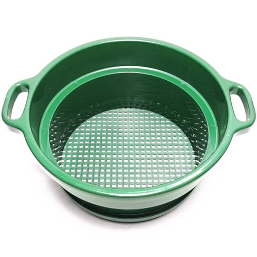 ASR Outdoor DEEP Stacking 1/4" Classifier Screen with Handles, Heavy Duty 5 Gallon Plastic Sifting Sieve