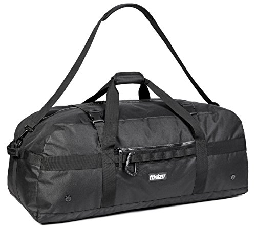 Fitdom 132L 36" Heavy Duty Extra Large Sports Gym Equipment Travel Duffel Bag W/Adjustable Shoulder & Compression Straps. Perfect for Soccer Baseball Basketball Hockey Football Team Coaches & More