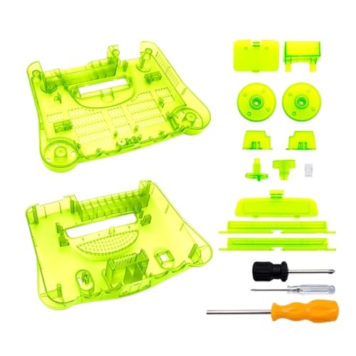 N64 Retro Game Console All Version Replacement Shell Protective Housing - Compatible with Nintendo 64(Extreme Green)