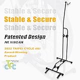 CyclingDeal Upright Bike Stand Floor - Vertical & Horizontal Bicycle Stand Bicycle Storage - Safe & Secure Bike Storage Rack - for Wheels Sizes up to 29" - Bike Rack Garage Bicycle Rack - Classic