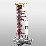 Launch Tower Compatible with Lego Ideas NASA Apollo Saturn V 92176/21309 Outer Space Model Rocket Building Kit; Mk I Launch Tower Large Base Building Toy for Kids and Adults; 7704 PCS with PF Motors